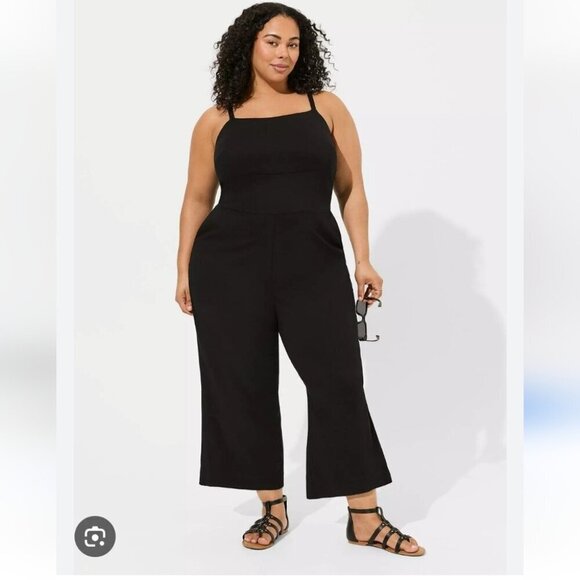torrid Pants - TORRID | Stretch Challis Tie Back Wide Leg Jumpsuit Sz 3X
